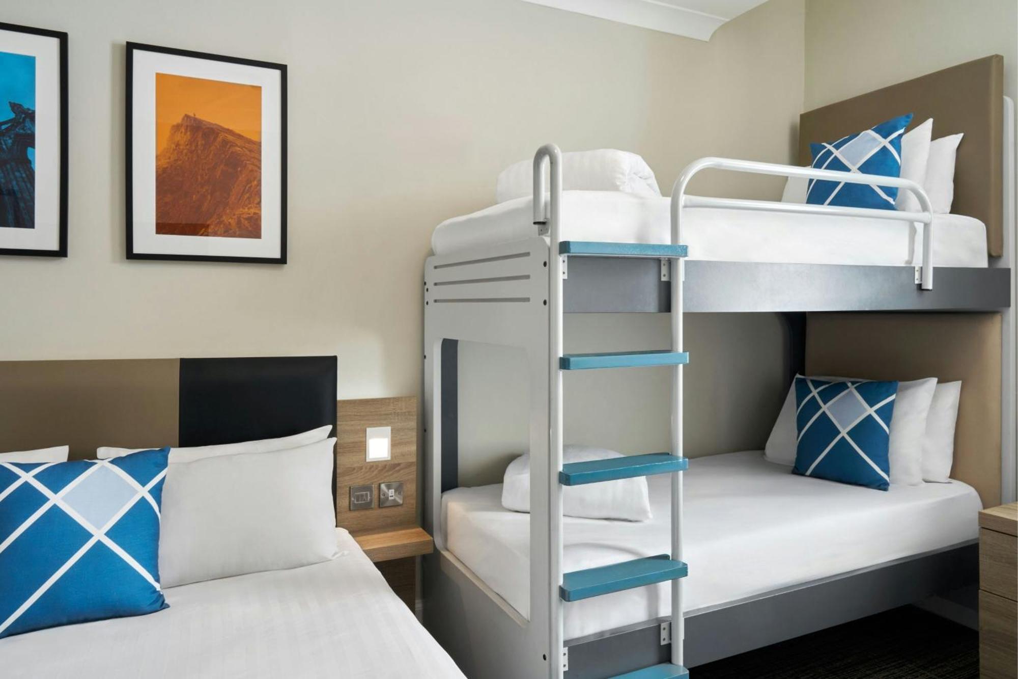 Family Room with One Double Bed and Two Bunk Beds